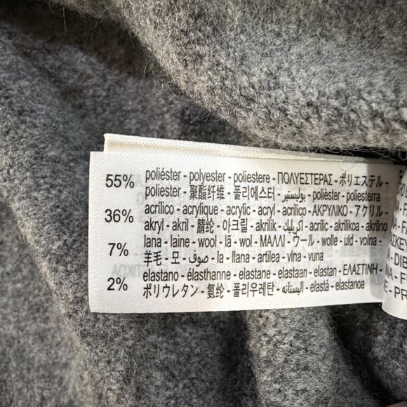 ZARA NWT Gray Ruffle Hem Short Sleeve Sweater Top Size S - Picture 6 of 7